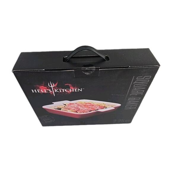 HELL'S KITCHEN Rectangular Baker 2.25 Qt - Red Exterior New in Box VSA - Picture 2 of 7